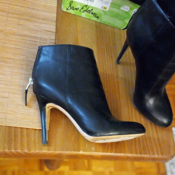 HEELED ANKLE BOOTS BLACK Size 6 - Picture 3 of 5